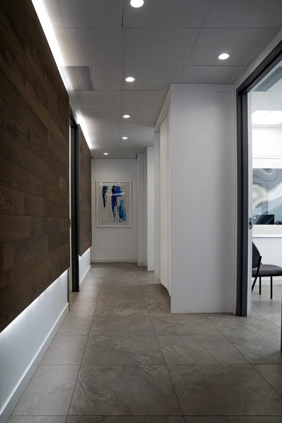 Hallway to the consultation rooms